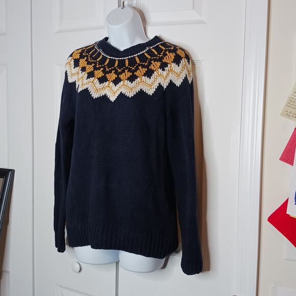 Bass Crewneck Knit Ski Sweater Size Medium - Picture 7 of 11